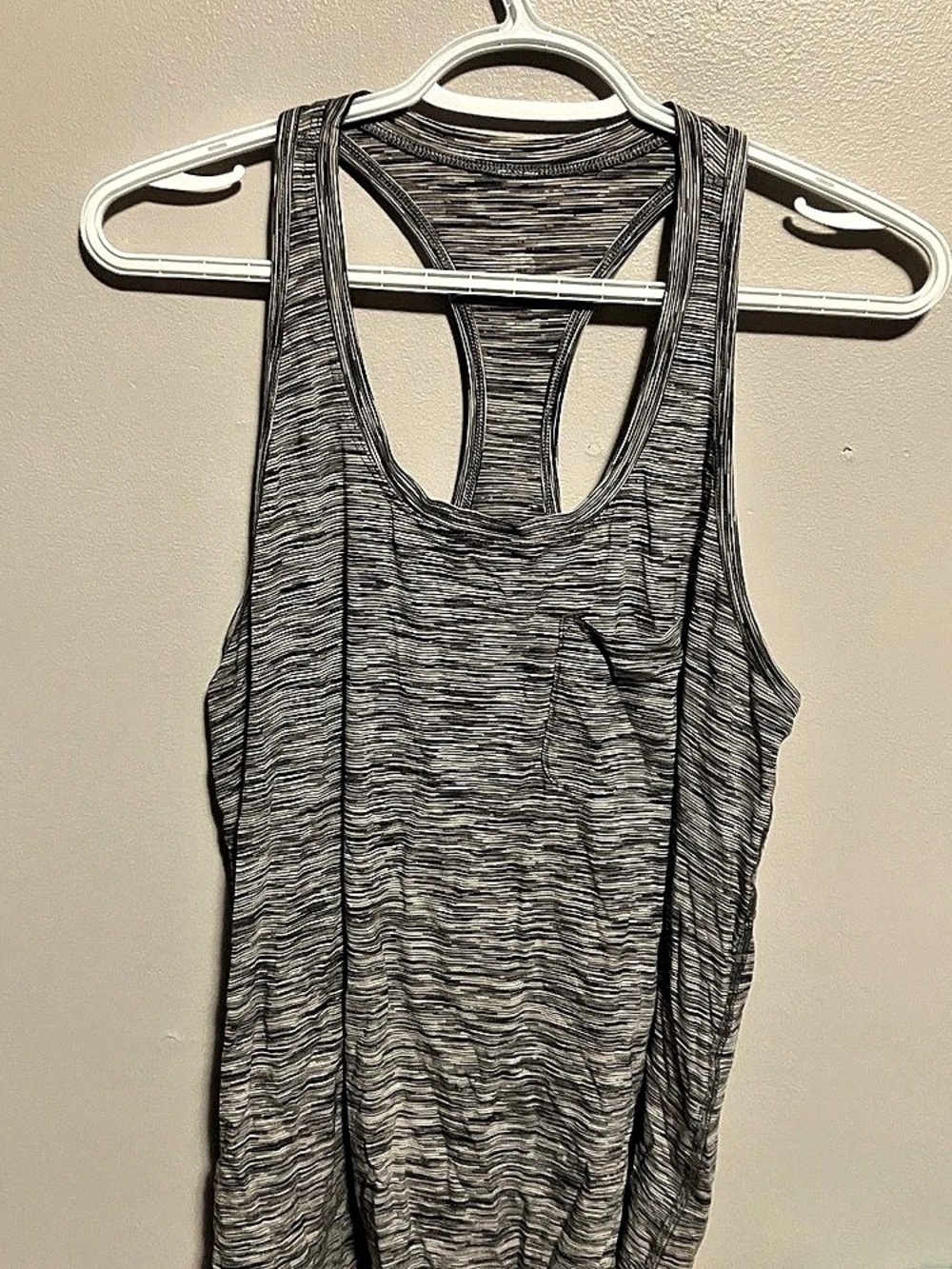 lululemon Yogi Racer Back III Tank Top Gray & Black
